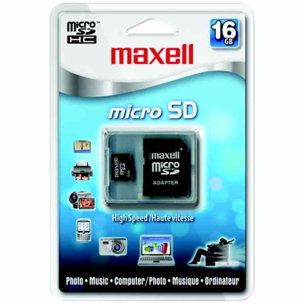 Maxell 502203 Micro Sd 16Gb Class 6 Adaptor Image 1