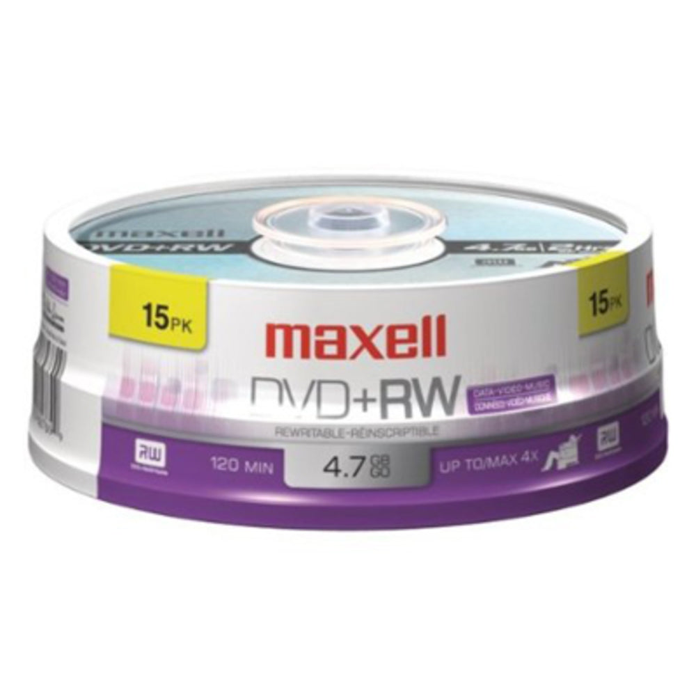 Maxell 634046 DVD+RW 4.7GB 15Pk Spindle - Recordable Discs Image 1