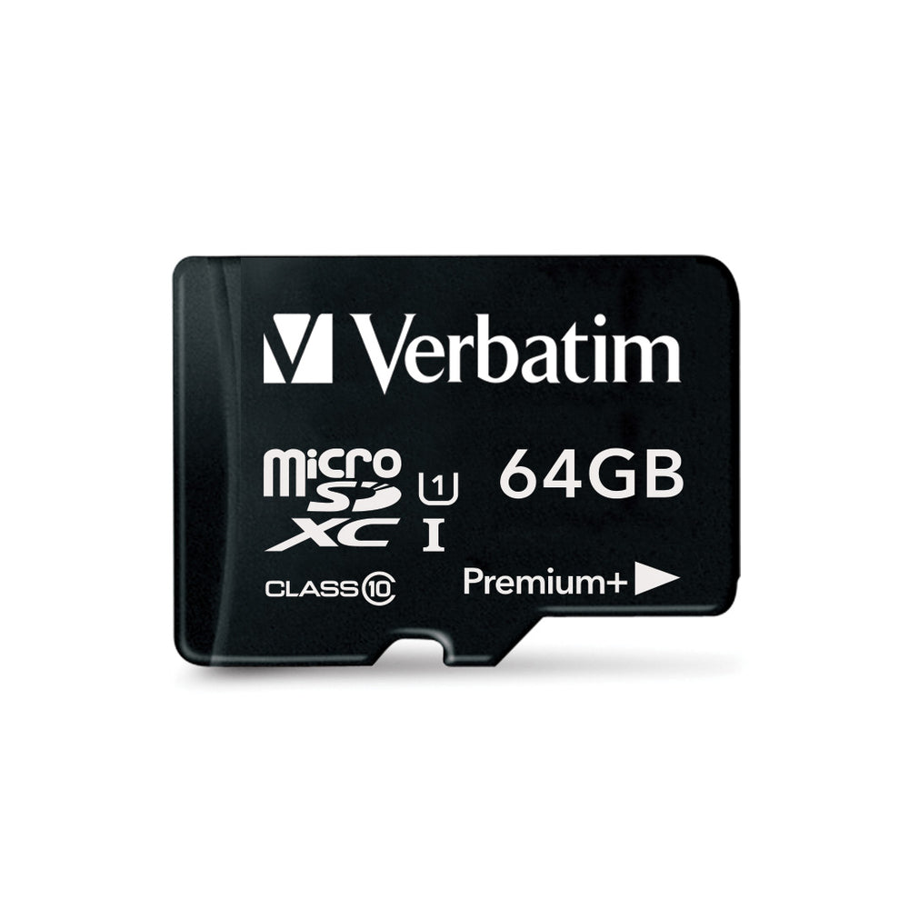 Verbatim 98742 MicroSDXC Memory Card Adapter 64GB UHS-I Class 10 Image 1