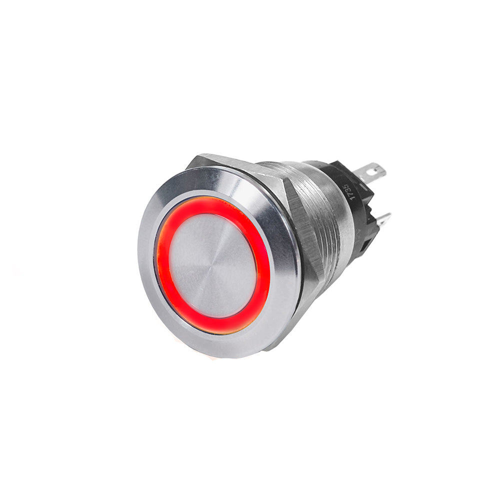 Blue Sea Systems 4162-Bss 4162 10A Push Button Led Ring Switch Off-On Red Image 1