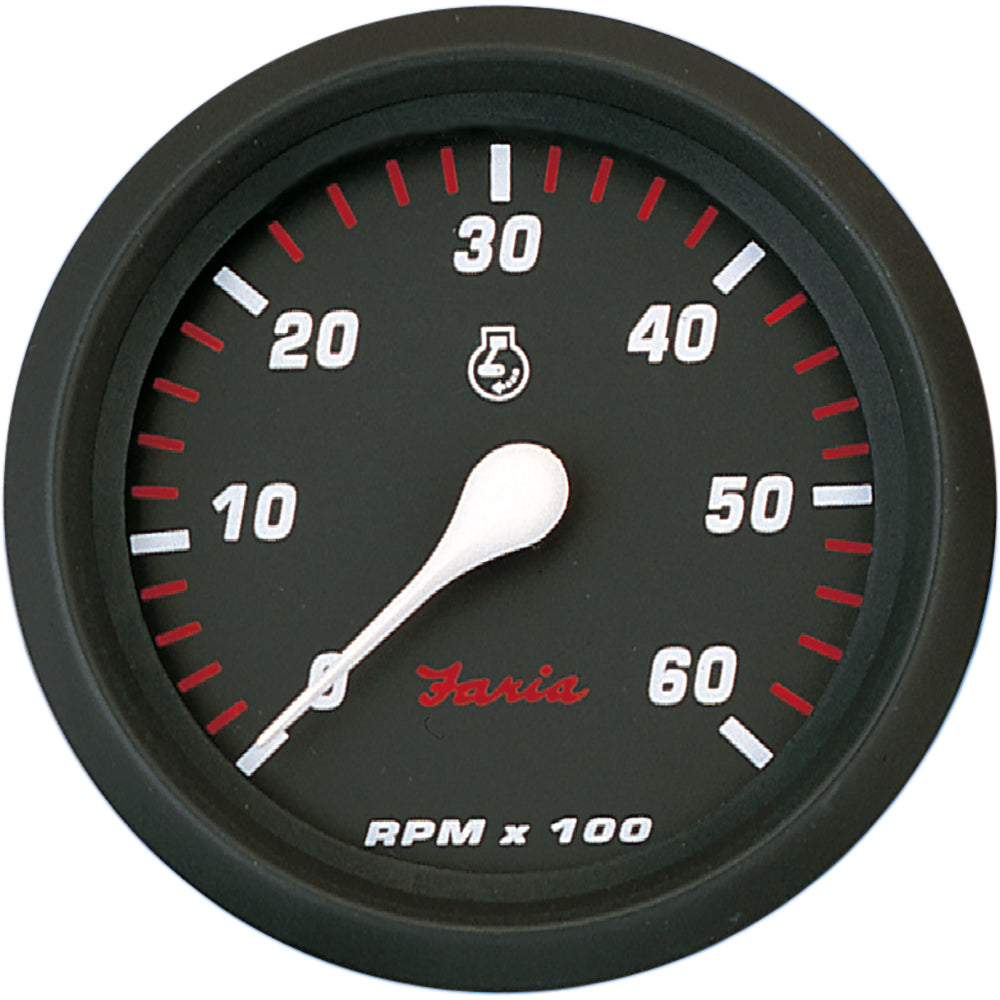 Faria Beede Instruments 34607 4" Tachometer 6 000 RPM - Professional Red Image 1