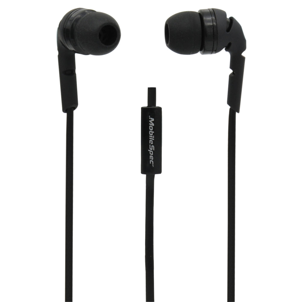 MobileSpec MBS10111 Stereo Buds with Inline Mic - Black Image 1