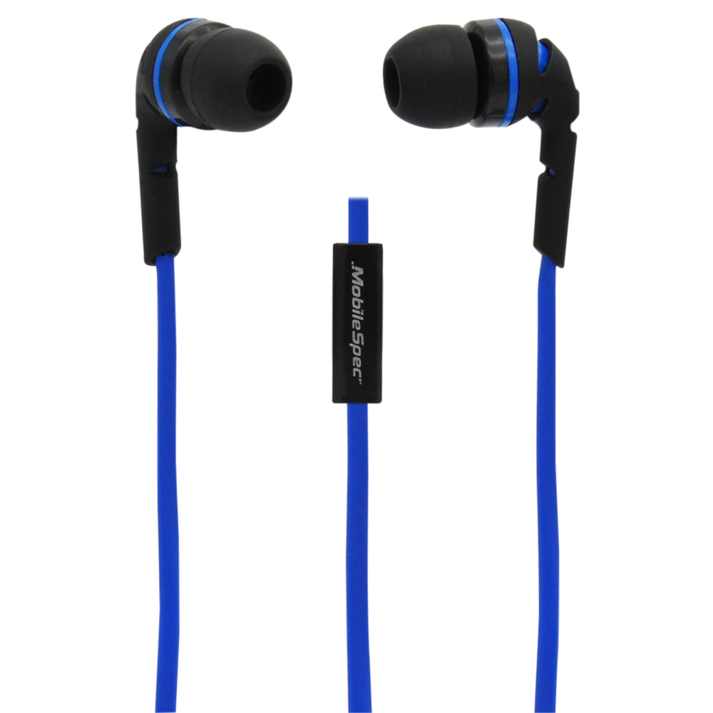 MobileSpec Mbs10113 Stereo Buds with Inline Mic - Blue Image 1