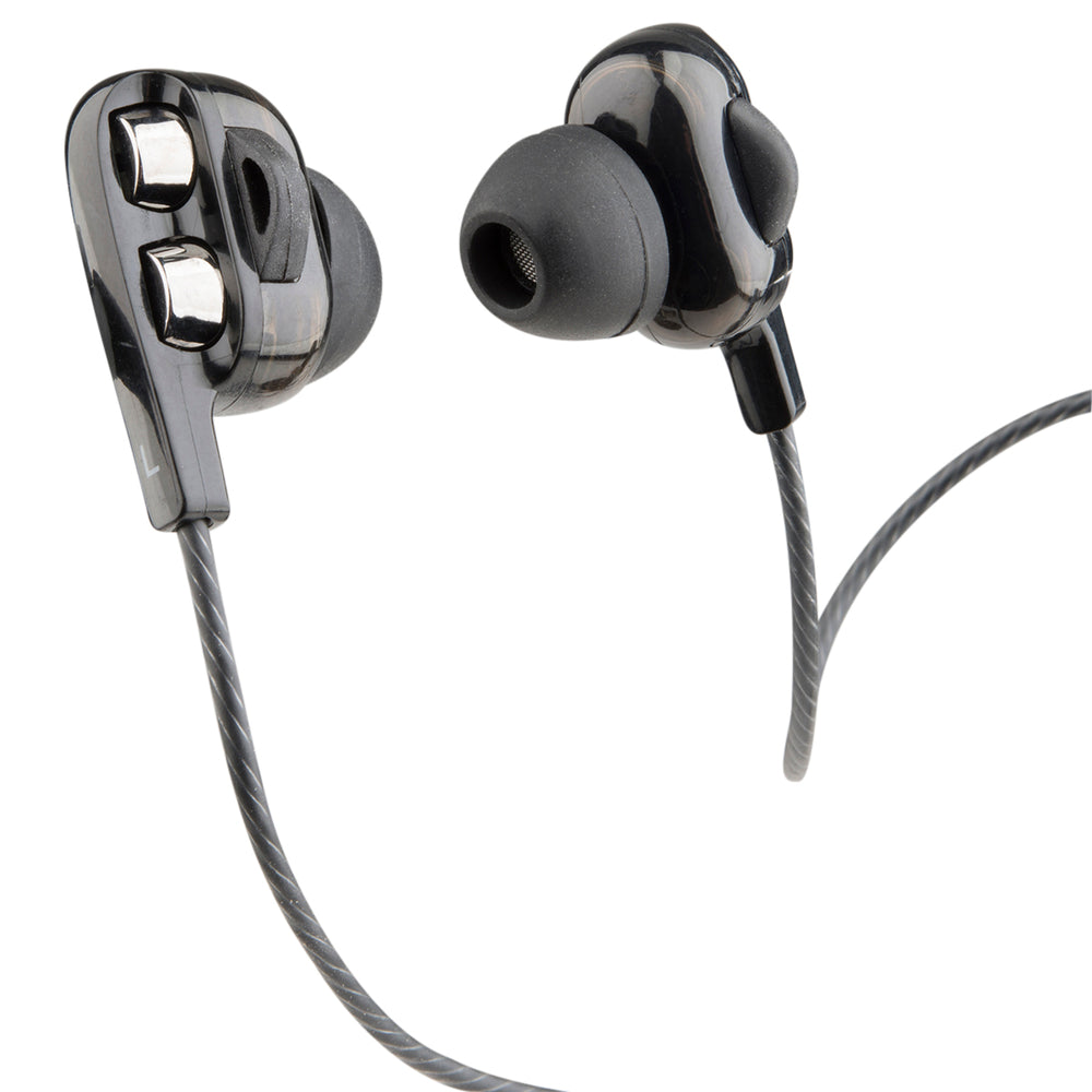 Mobilespec MBS10307 Dual Driver Wired Earbuds with Black Color Image 1