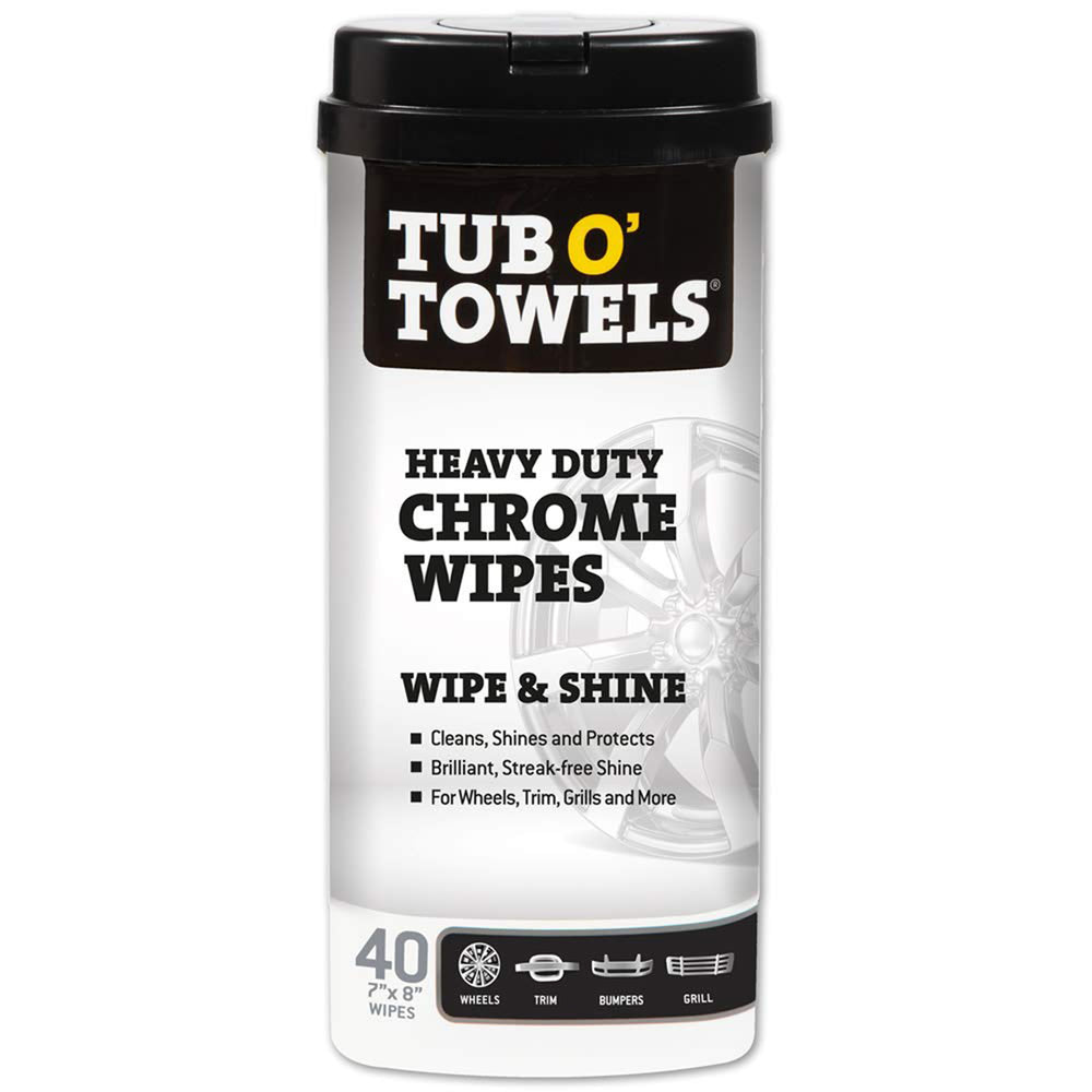Tub O' Towels TW40CHR Chrome Wipes 40 ct Image 1