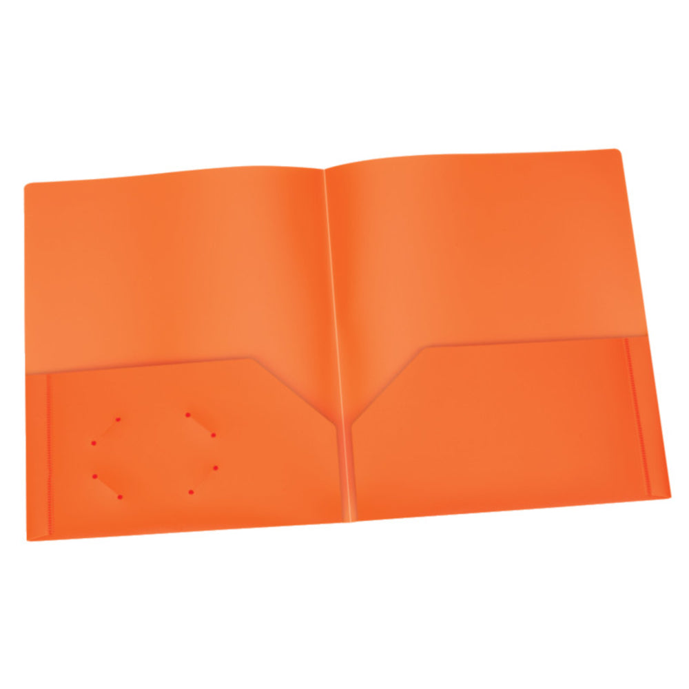 Tops ESS76016 Poly Two Pocket Portfolio Orange - Pack of 25 Image 1