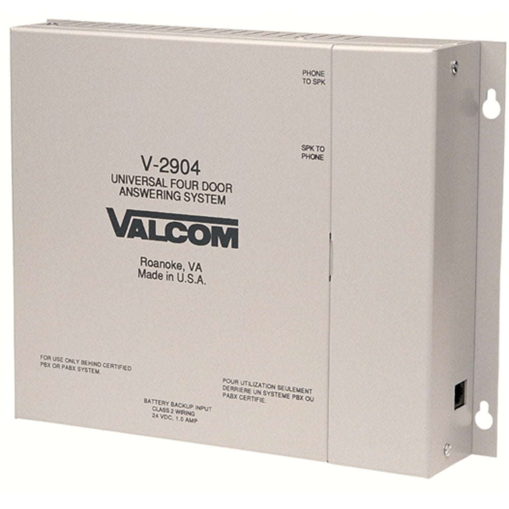 Valcom V-2904 4 Door Audio Intercom System - Handsfree Talkback Communication & Door Lock Activation Image 1