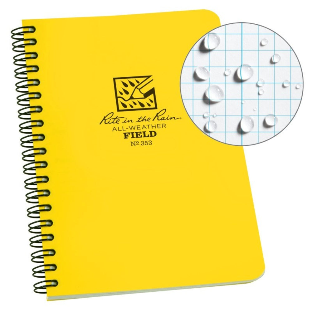 Rite in the Rain 353 Polydura Side Spiral Field Notebook - Waterproof, 4.875" x 8.125"" Image 1