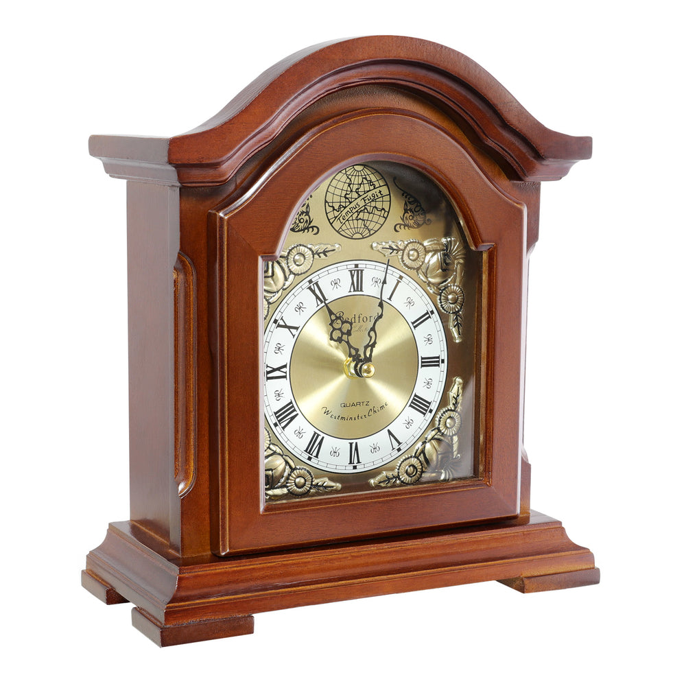 Bedford Clock Collection Bed6003 Redwood Mantel Chimes Image 1