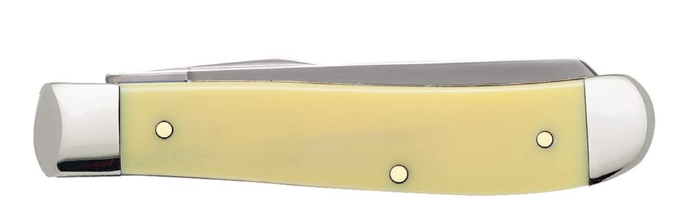 Case WR XX Pocket Knife Yellow Synthetic Mini Trapper SS Item #80029 - (3207 SS) - Length Closed: 3 1/2 Inches