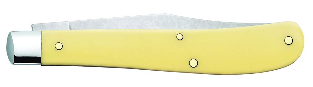 Case WR XX Pocket Knife Yellow Synthetic Slimline Trapper SS Item #80031 - (31048 SS) - Length Closed: 4 1/8 Inches