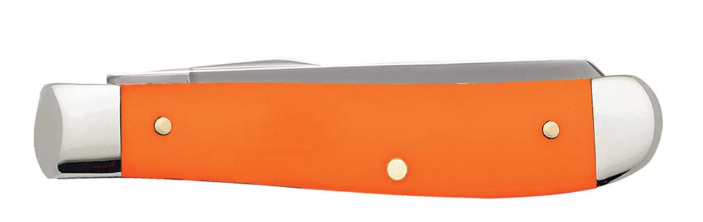 Case WR XX Pocket Knife Orange Synthetic Mini Trapper Item #80505 - (4207 SS) - Length Closed: 3 1/2 Inches