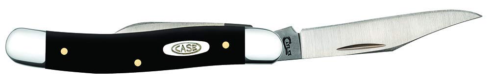 Case WR XX Pocket Knife Black Synthetic Medium Jack Item #220 - (22087 SS) - Length Closed: 3 3/8 Inches