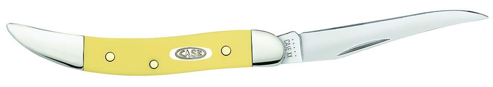 Case WR XX Pocket Knife Yellow Synthetic SS - Small Texas Toothpick Item #81095 - (310096 SS) - Length Closed: 3 Inches