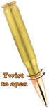 Caliber Gourmet 50 Caliber Bullet Twist Tactical Pen, Gold Plated, Realistic Refillable 50 Cal Bullet Pen for Hunters, Military, & Outdoor Enthusiasts, Ideal Gift for Father's Day, Birthday, Christmas