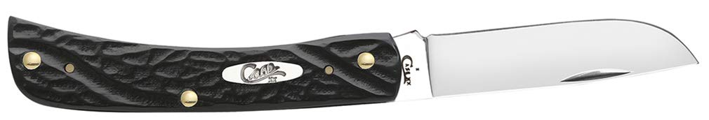 Case WR XX Pocket Knife Rough Black Synthetic Sod Buster Jr Item #18229 - (6137 SS) - Length Closed: 3 5/8 Inches