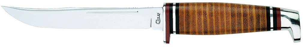 Case WR XX Pocket Knife Fixed Blade Polished Leather Item #381 - (316 5 SS) - Length Closed: 9 1/2 Overall Inches