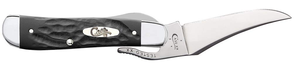 Case XX WR Pocket Knife Rough Black Jigged Synthetic Russlock Item #18224 - (61953L SS) - Length Closed: 4 1/4 Inches