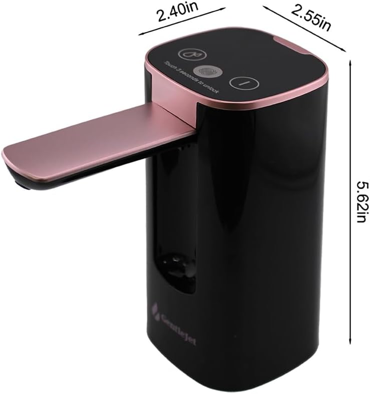 AquaFlow Water Dispenser Black-Rose Gold detail