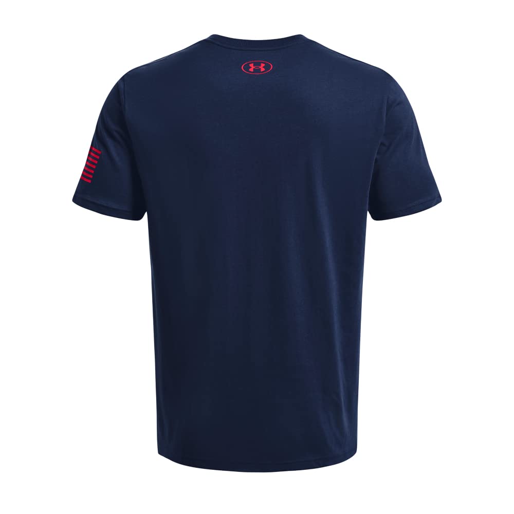 Under Armour Men's New Freedom Logo T-Shirt, (410) Academy / / Red, Medium