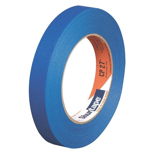 Shurtape CP 27 14-Day ShurRELEASE Painter's Tape, Multi-Surface, Use as Social Distancing Tape, 18mm x 55m, Blue, 1 Roll (202871)