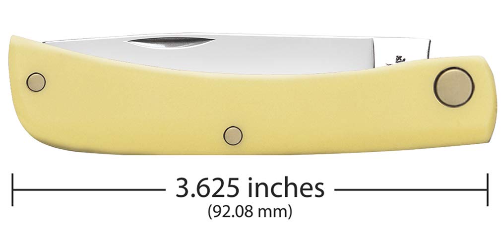 Case WR XX Pocket Knife Yellow Synthetic Sod Buster Junior SS Item #80032 - (3137 SS) - Length Closed: 3 5/8 Inches
