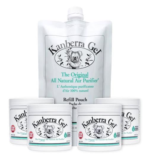 Kanberra Gel Refill Pouch 24oz - All-Natural Odor Eliminator & Air Freshener for Home, Car, RV, Boat, Gym Bag | Eco-Friendly, Long-Lasting Tea Tree Oil Formula, Safe for Pets and Family.