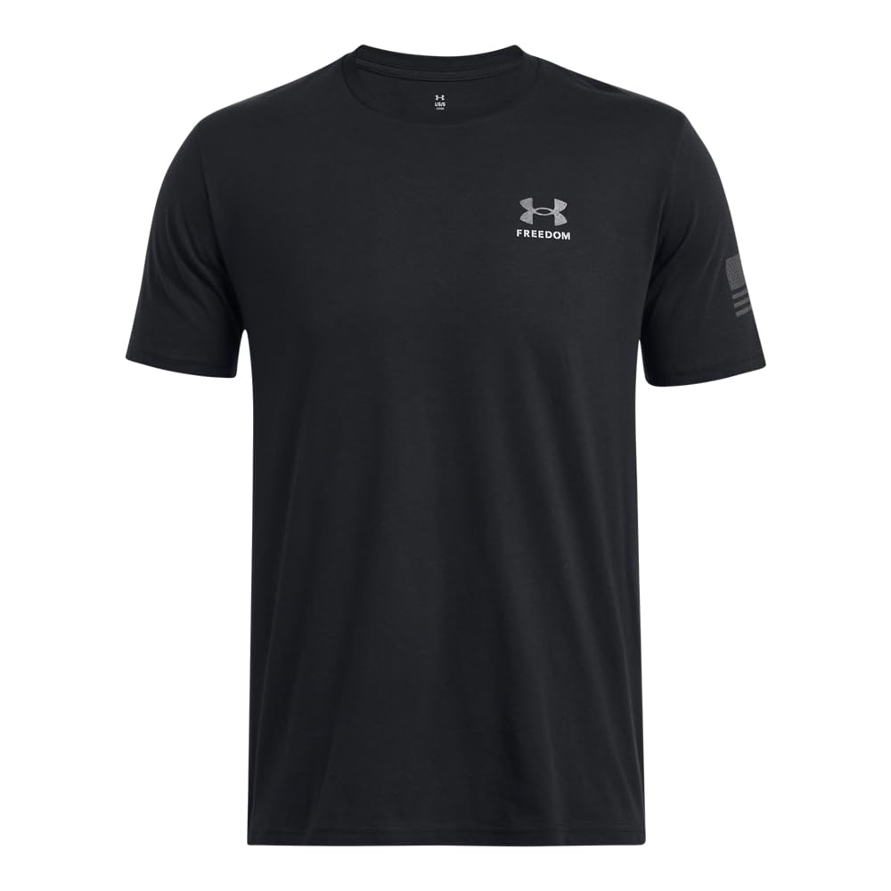 Under Armour Men's Freedom Graphic Short Sleeve T-Shirt, (035) Steel Light Heather / / Royal, Small