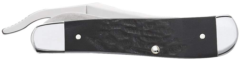 Case XX WR Pocket Knife Rough Black Jigged Synthetic Russlock Item #18224 - (61953L SS) - Length Closed: 4 1/4 Inches
