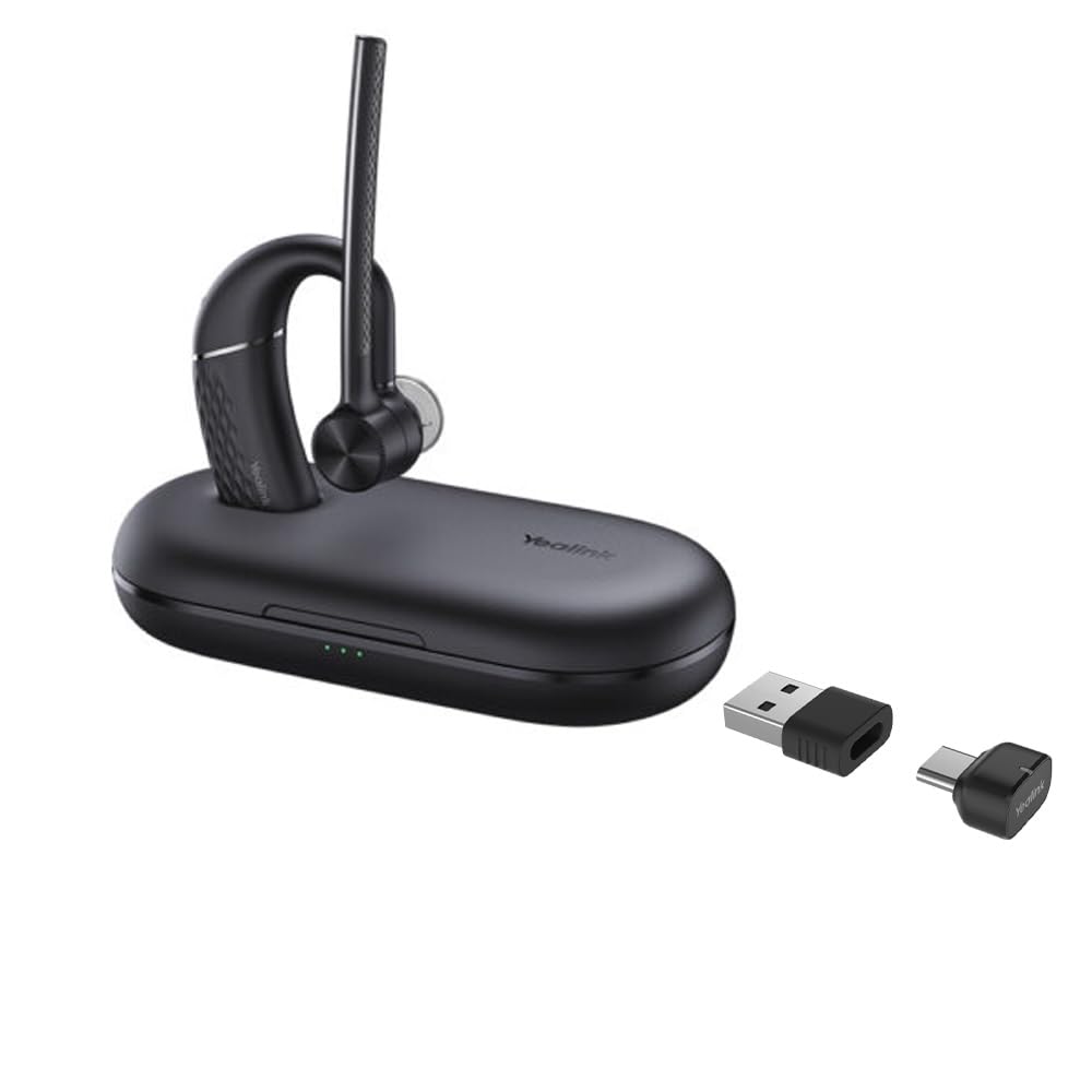Yealink Bluetooth Headset BH71 Pro USB-C/A, Teams&Zoom Certified, 4 Noise Cancelling Microphone, Fit for Computer Laptops Cellphone, Wireless Earpiece for Business Office Work