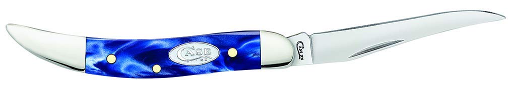 Case WR XX Pocket Knife Small Texas Toothpick Sparxx Blue Pearl Kirinite Item #23437 - (1010096 SS) - Length Closed: 3 Inches
