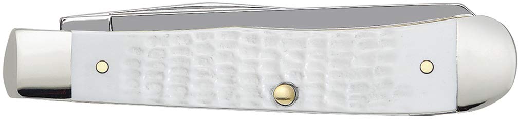 Case WR XX Pocket Knife Sparxx White Jigged Synthetic Trapper Item #60182 - (6254 SS) - Length Closed: 4 1/8 Inches