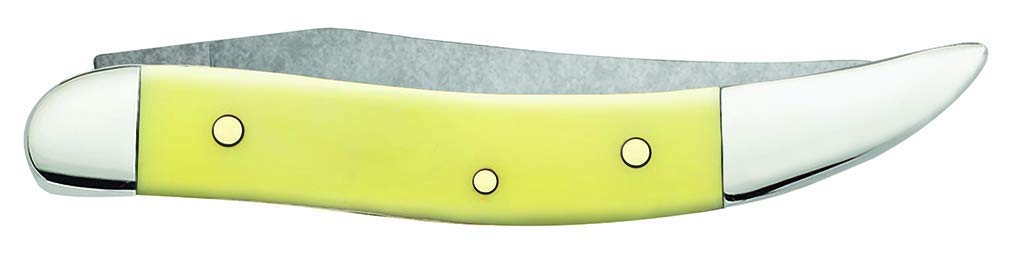 Case WR XX Pocket Knife Yellow Synthetic Small Texas Toothpick Cv Item #091 - (310096 Cv) - Length Closed: 3 Inches