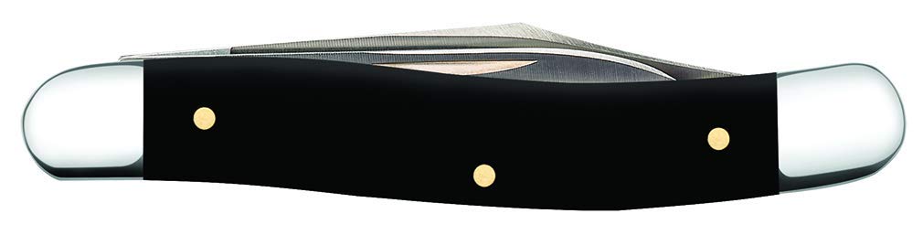 Case WR XX Pocket Knife Black Synthetic Medium Jack Item #220 - (22087 SS) - Length Closed: 3 3/8 Inches
