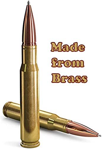 Caliber Gourmet 50 Caliber Bullet Twist Tactical Pen, Gold Plated, Realistic Refillable 50 Cal Bullet Pen for Hunters, Military, & Outdoor Enthusiasts, Ideal Gift for Father's Day, Birthday, Christmas