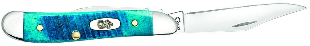Case WR XX Pocket Knife Peanut Caribbean Blue Jig Bone Item #25596 - (6220 SS) - Length Closed: 2 7/8 Inches