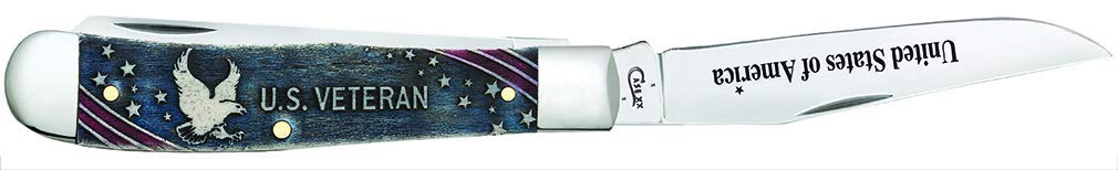 Case WR XX Pocket Knife United States Veterans Trapper Gift Set Item #16300 - (6254 SS) - Length Closed: 4 1/8 Inches