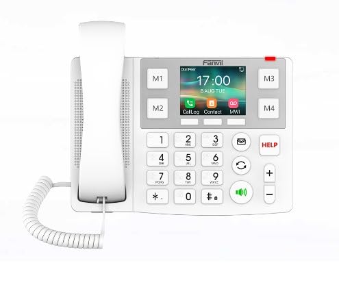 Fanvil X305 Big Button IP Phone 2 SIP Lines, PoE, Dual-Band Wi-Fi, Bluetooth 4.2, and 433MHz Wireless Emergency Button Support, with 3.5" Color Screen