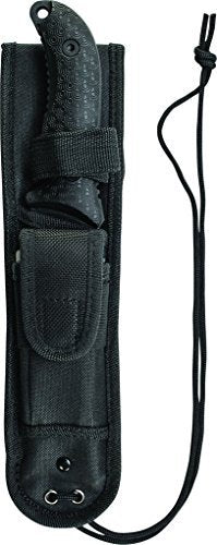 Schrade SCHF36CP Frontier 10.4in High Carbon Steel Full Tang Fixed Blade Knife with 5in Drop Point and TPE Handle for Outdoor Survival, Camping and Bushcraft