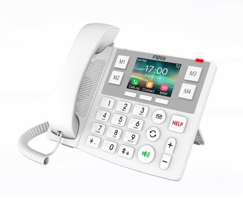 Fanvil X305 Big Button IP Phone 2 SIP Lines, PoE, Dual-Band Wi-Fi, Bluetooth 4.2, and 433MHz Wireless Emergency Button Support, with 3.5" Color Screen