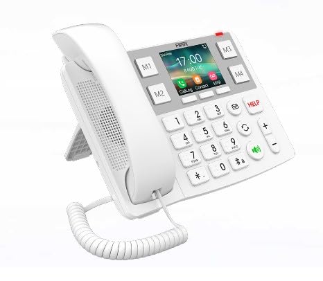 Fanvil X305 Big Button IP Phone 2 SIP Lines, PoE, Dual-Band Wi-Fi, Bluetooth 4.2, and 433MHz Wireless Emergency Button Support, with 3.5" Color Screen