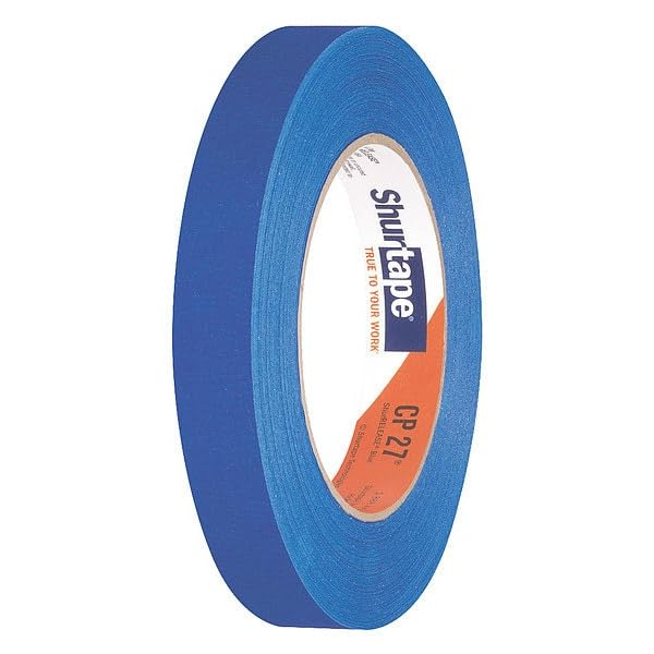 Shurtape CP 27 14-Day ShurRELEASE Painter's Tape, Multi-Surface, Use as Social Distancing Tape, 18mm x 55m, Blue, 1 Roll (202871)