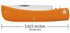 Case WR XX Pocket Knife Orange Synthetic Sod Buster Jr Item #80502 - (4137 SS) - Length Closed: 3 5/8 Inches