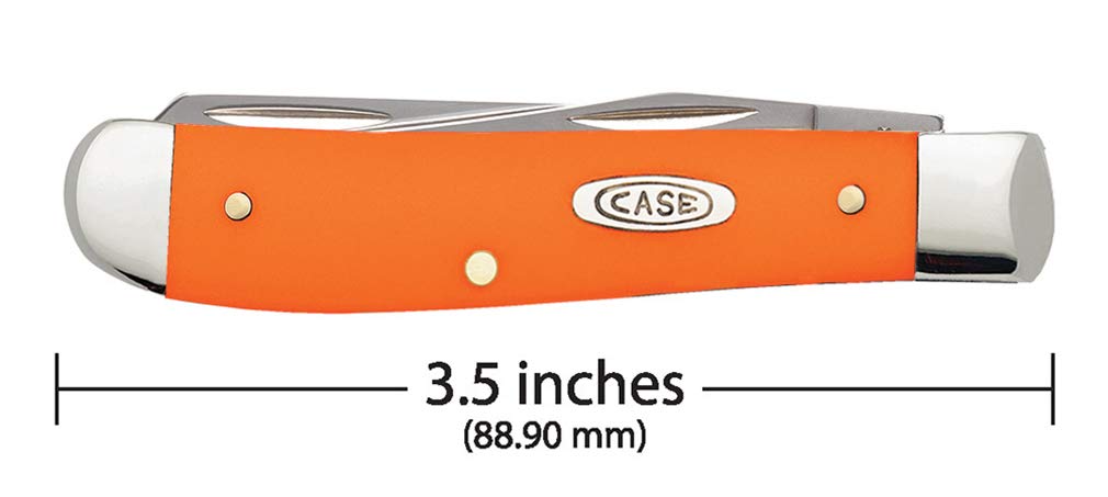 Case WR XX Pocket Knife Orange Synthetic Mini Trapper Item #80505 - (4207 SS) - Length Closed: 3 1/2 Inches