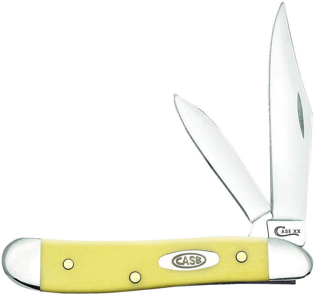 Case WR XX Pocket Knife Yellow Synthetic Peanut Cv Item #030 - (3220 Cv) - Length Closed: 2 7/8 Inches