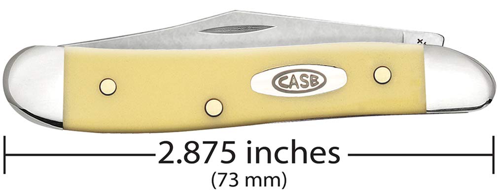 Case WR XX Pocket Knife Yellow Synthetic Peanut Cv Item #030 - (3220 Cv) - Length Closed: 2 7/8 Inches
