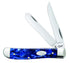 Case WR XX Pocket Knife Mini Trapper Sparxx Blue Pearl Kirinite Item #23432 - (10207 SS) - Length Closed: 3 1/2 Inches