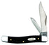 Case WR XX Pocket Knife Black Synthetic Medium Jack Item #220 - (22087 SS) - Length Closed: 3 3/8 Inches