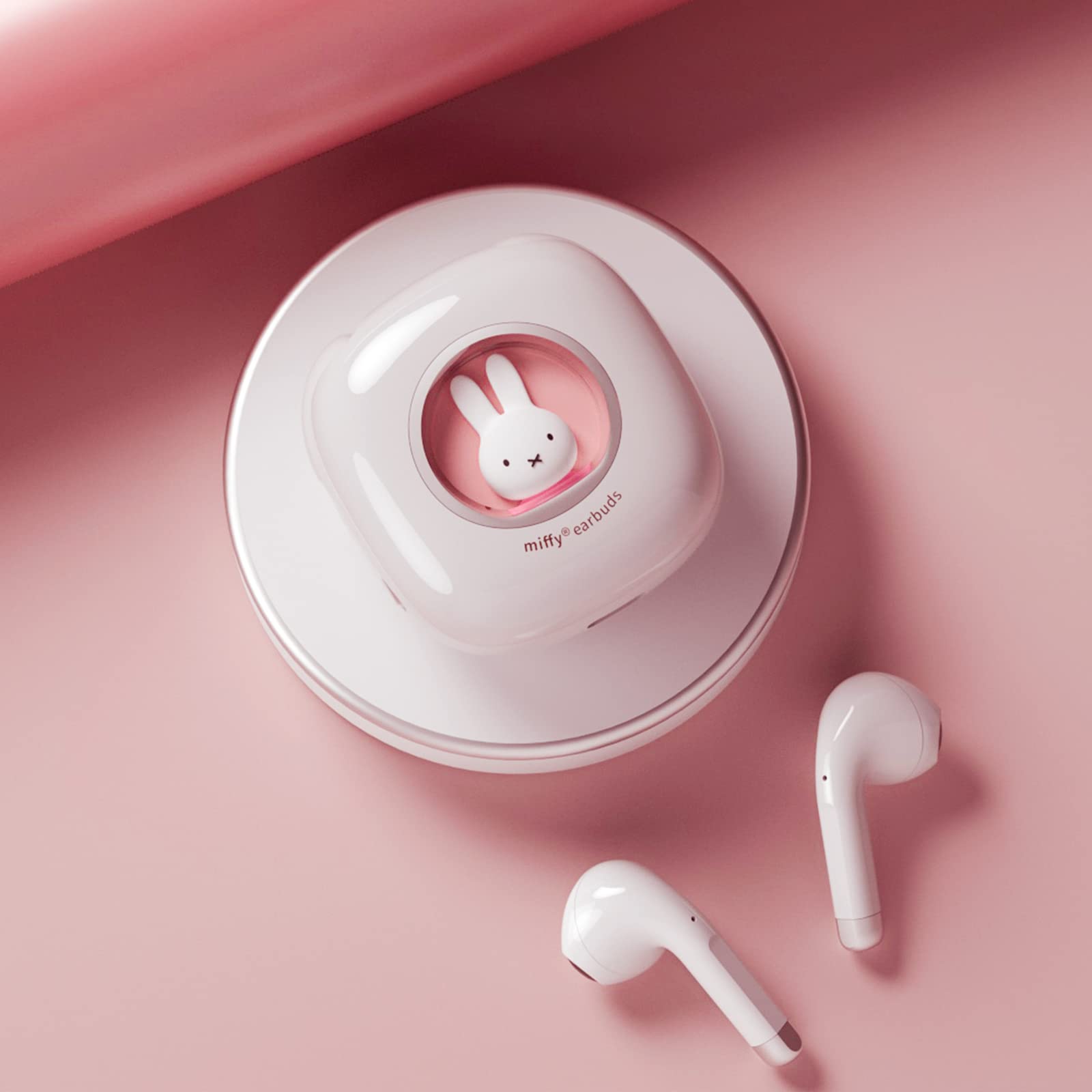 Miffy Bluetooth Wireless Earbuds Headset (Blue)，IPX5 Waterproof Ear Buds Headphones