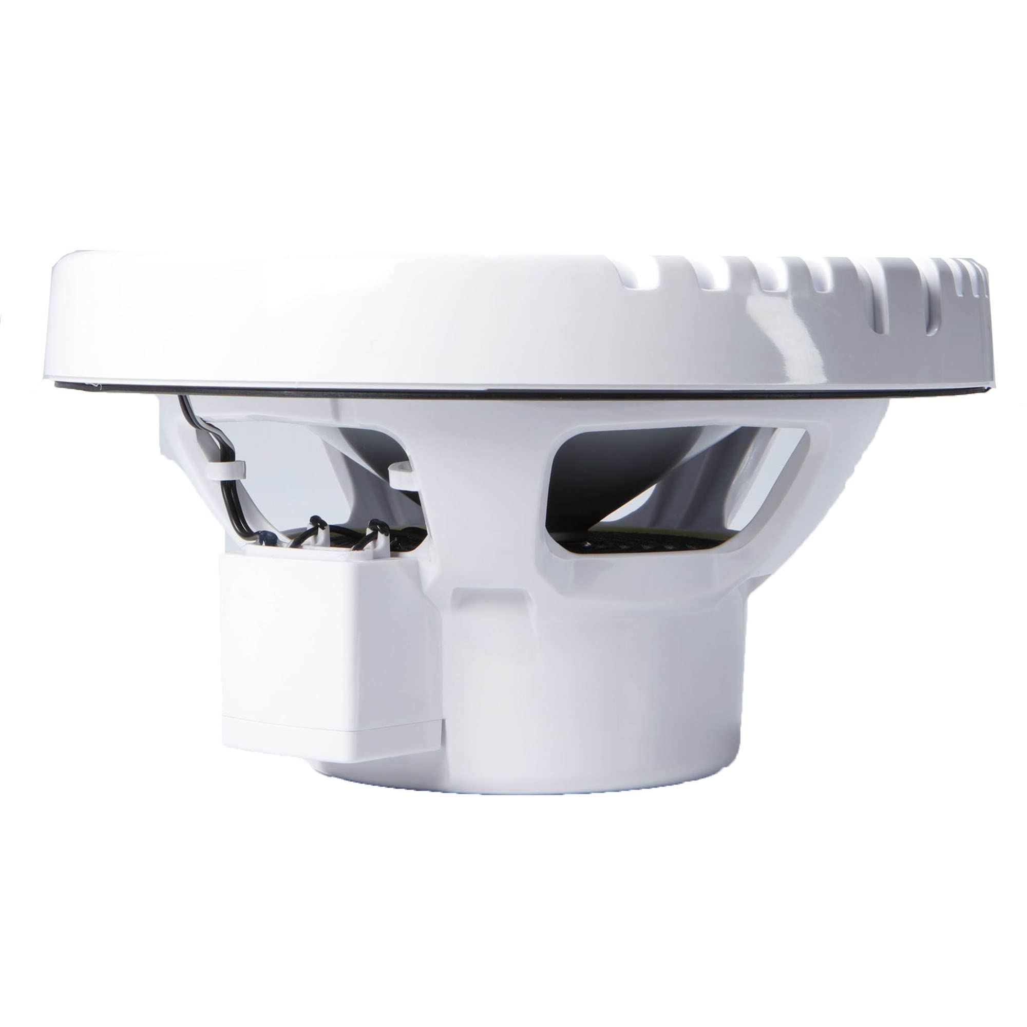 HERTZ HMX 8 LD-TW - 8" 4-Ohm Coaxial Marine Speakers with RGB LEDs, White Grilles, Pair